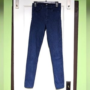 Gap Denim Railroad Striped Blue Jeans Sz 2 / 26